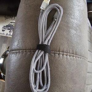 Braided USB-A to Lightning/USB-C Cable in Grey